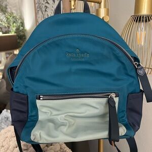 Kate Spade Blue and Cream Backpack